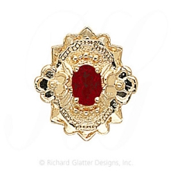 GS311 G - 14 Karat Gold Garnet Slide 